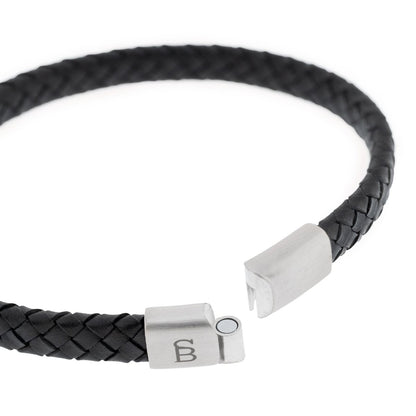 Riley Leather Bracelet Black - STEEL & BARNETT