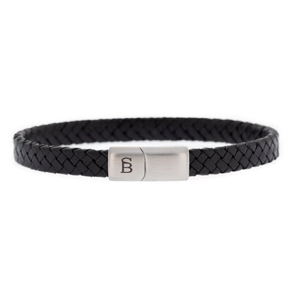 Riley Leather Bracelet Black - STEEL & BARNETT