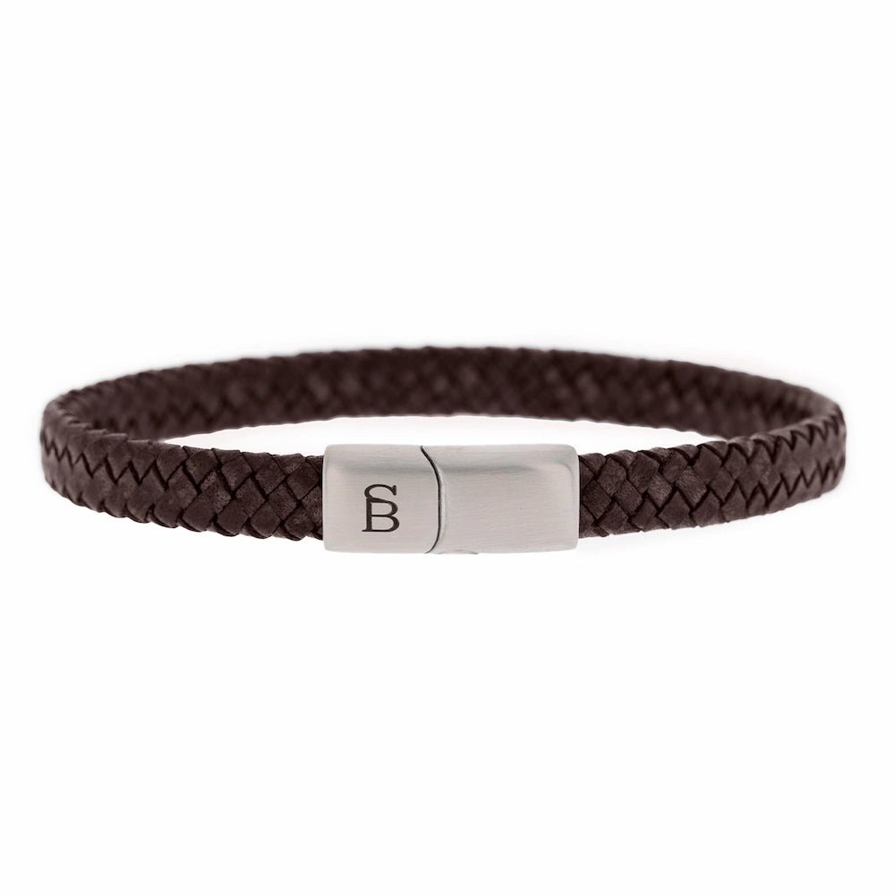 Riley Leather Bracelet Brown - STEEL & BARNETT