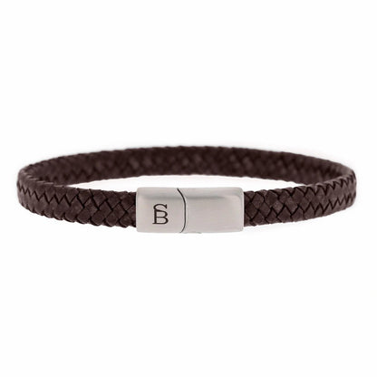 Riley Leather Bracelet Brown - STEEL & BARNETT