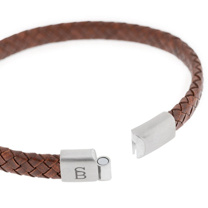Riley Leather Bracelet Caramel - STEEL & BARNETT