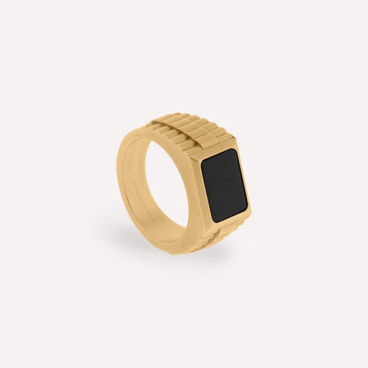Hudson Ring - 18K Gold & Black Onyx