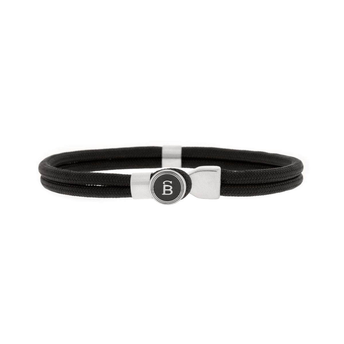 Riptide Rope Bracelet Black/Silver - STEEL & BARNETT