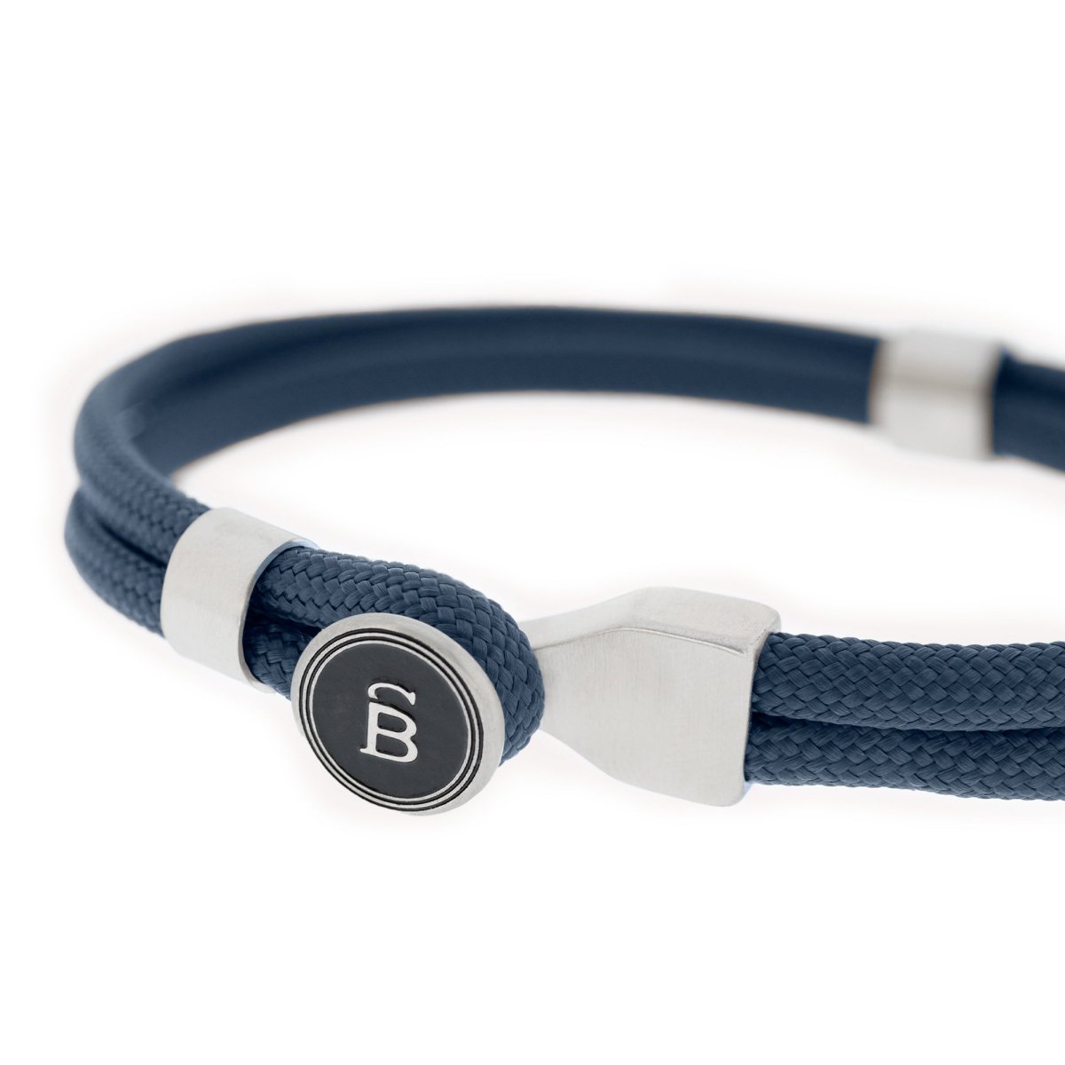 marine blue cord men’s wristband