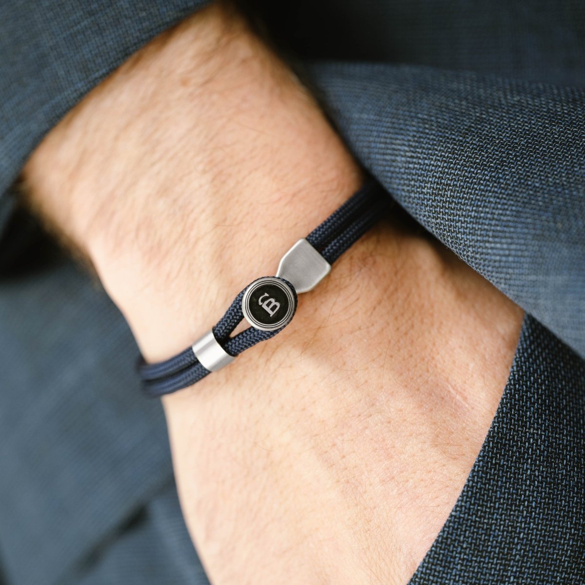 nautical blue rope bracelet for men