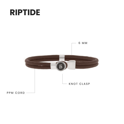 Riptide Rope Bracelet Brown - STEEL & BARNETT
