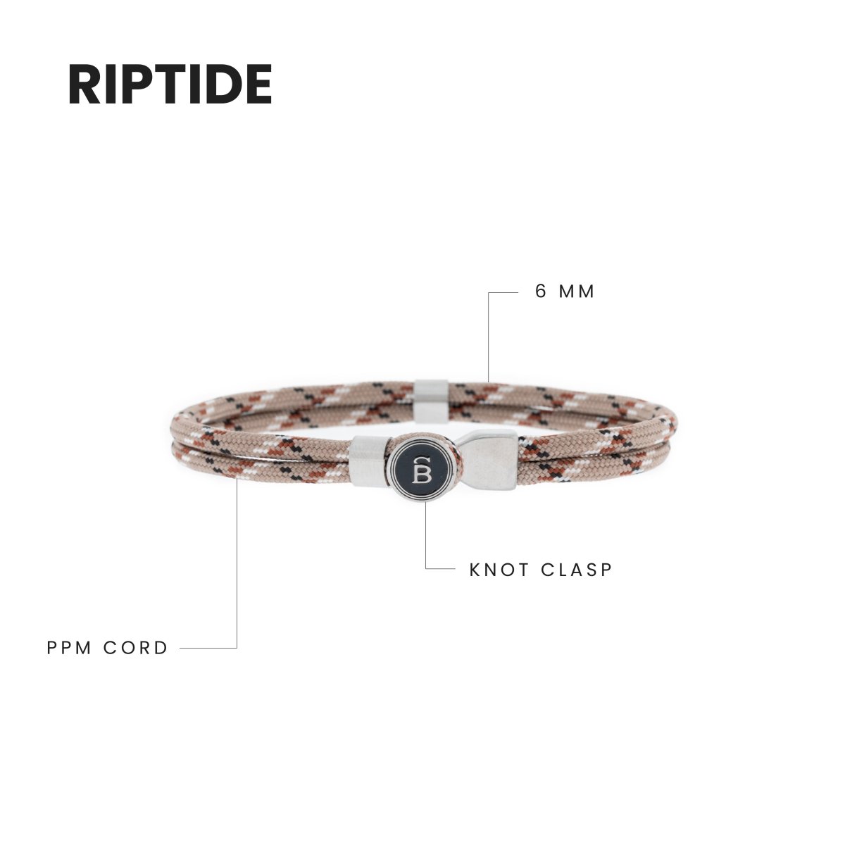 Riptide Rope Bracelet Desert - STEEL & BARNETT