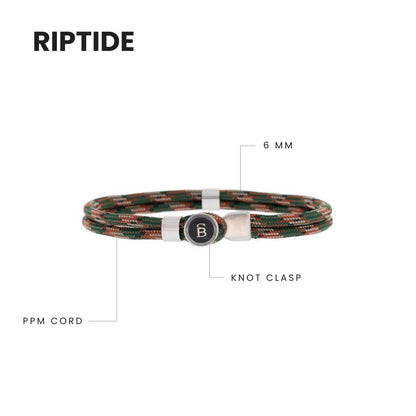 Riptide Rope Bracelet Woodland - STEEL & BARNETT