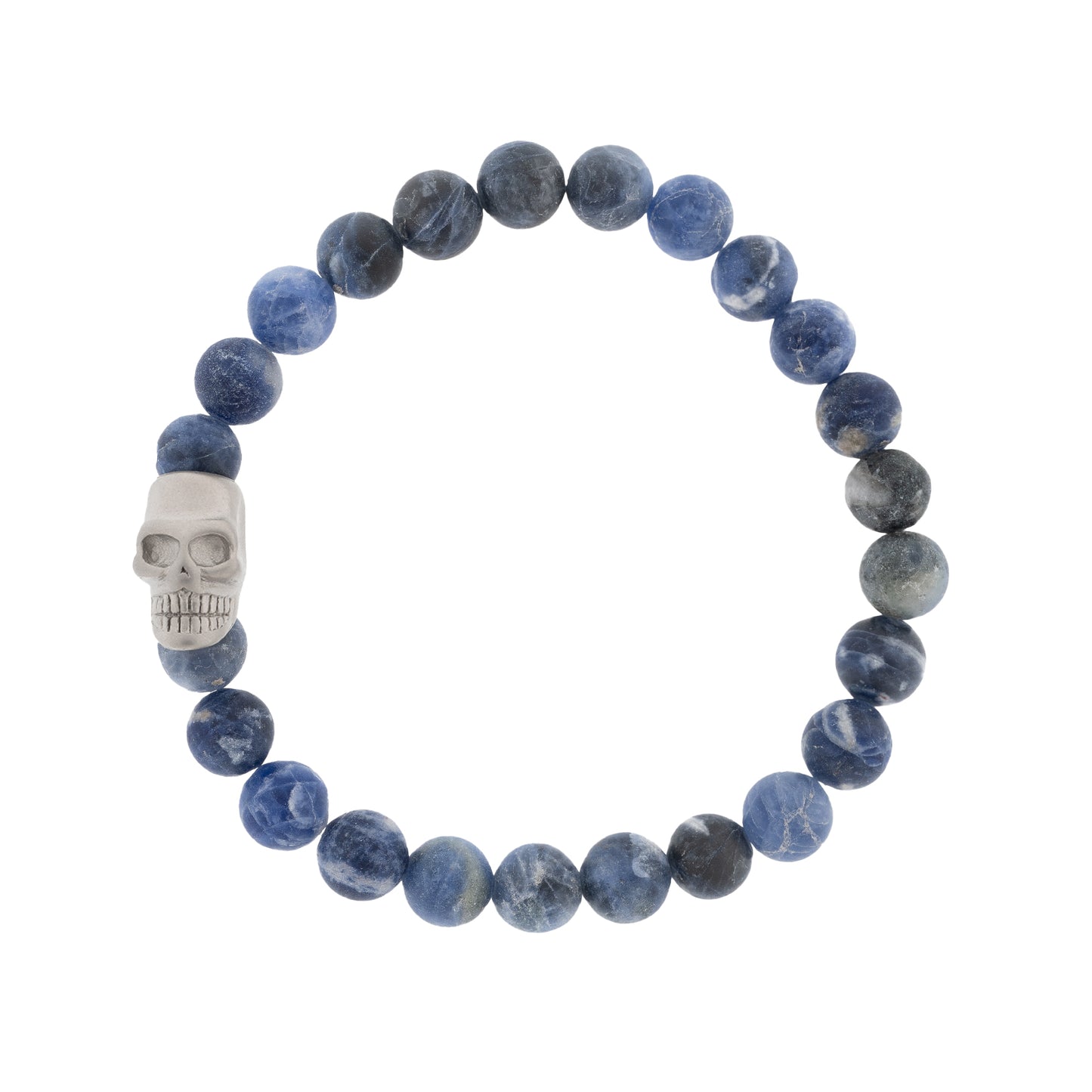 blue and silver stainless steel bracelet by steel and barnett