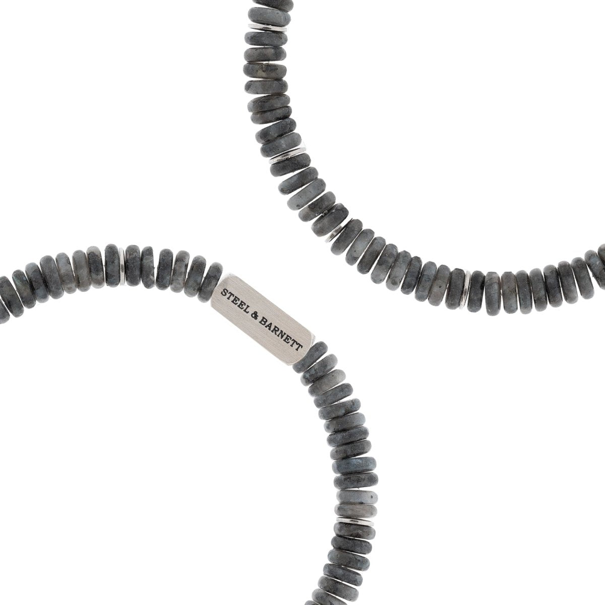 flat disc matte labradorite stretch wristband