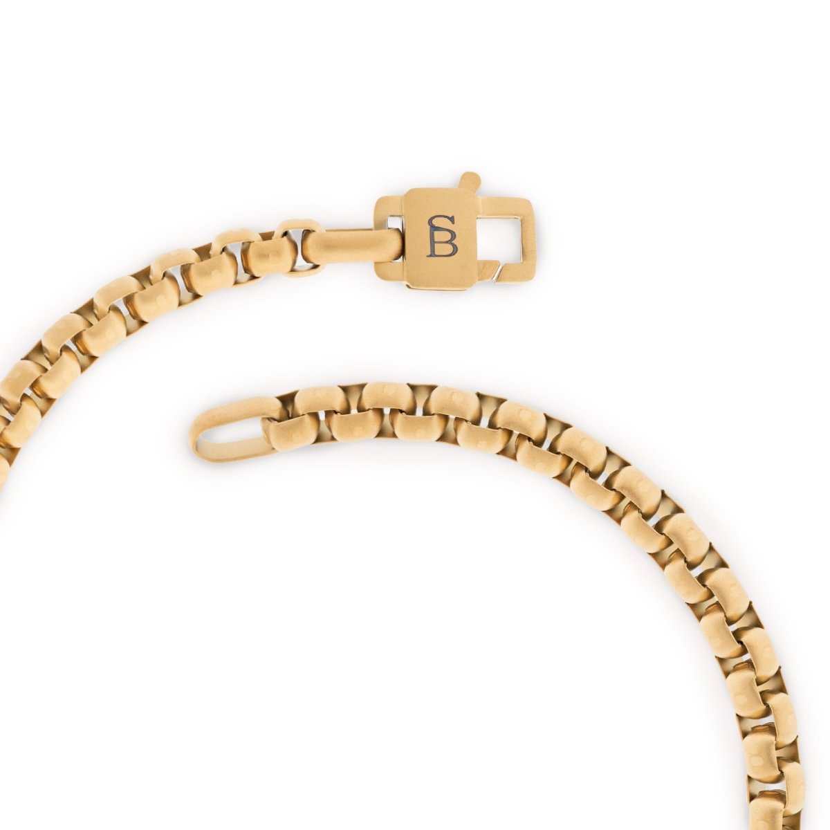Urban Edge 5mm Box Chain Bracelet 18K Gold - STEEL & BARNETT