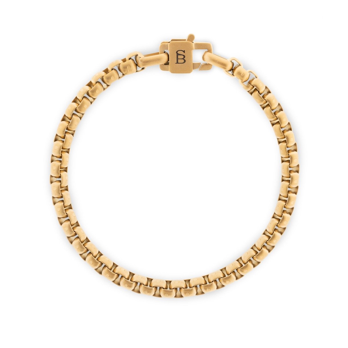 Urban Edge 5mm Box Chain Bracelet 18K Gold - STEEL & BARNETT