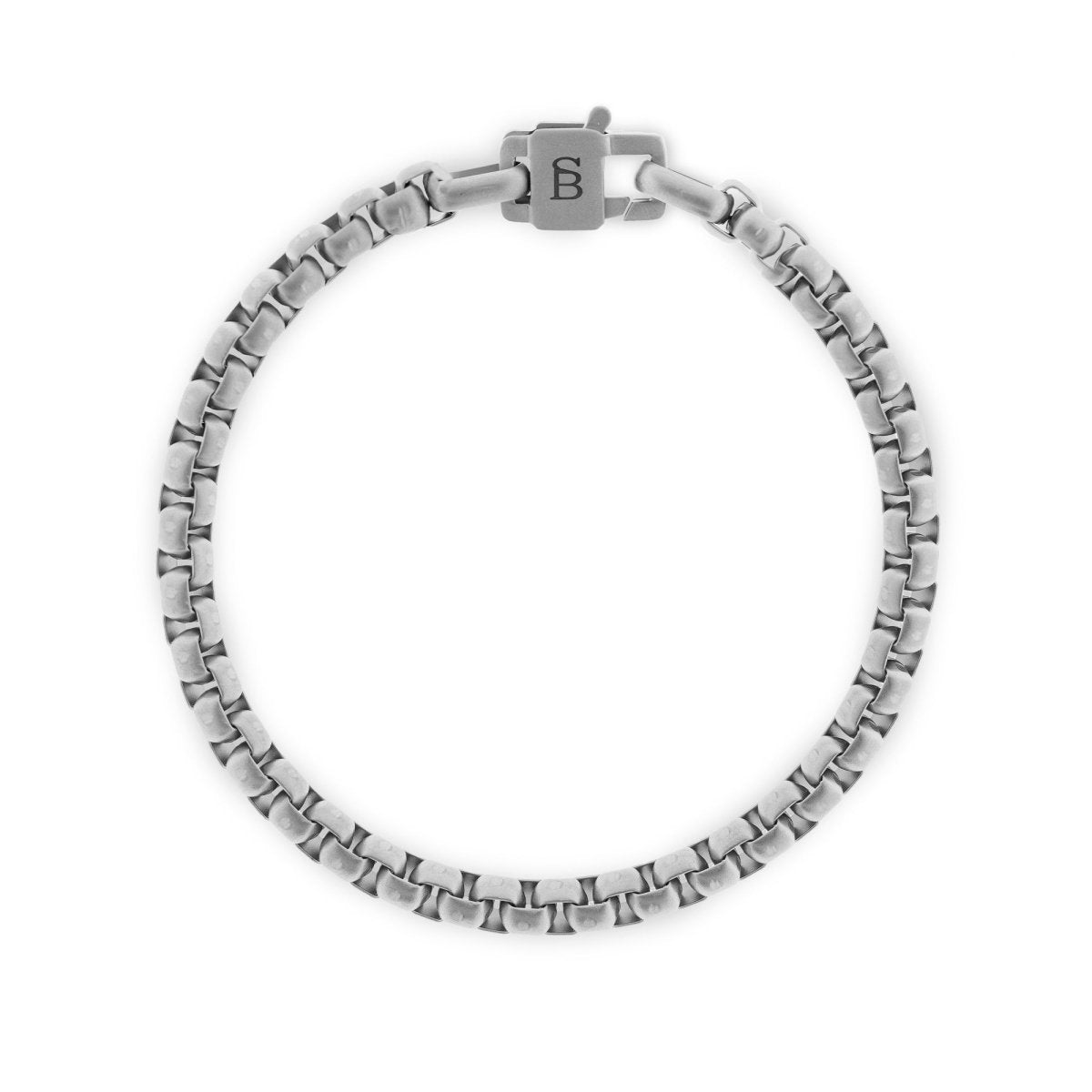 Urban Edge 5mm Box Chain Bracelet Silver - STEEL & BARNETT
