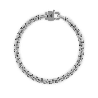 Urban Edge 5mm Box Chain Bracelet Silver - STEEL & BARNETT
