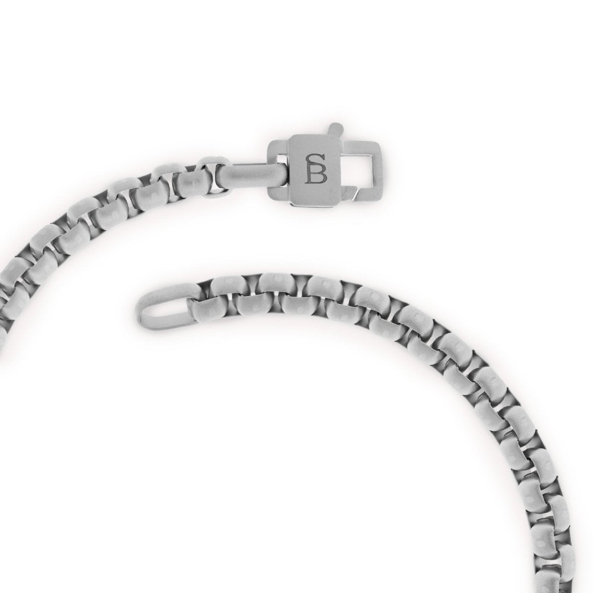 Urban Edge 5mm Box Chain Bracelet Silver - STEEL & BARNETT