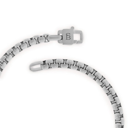 Urban Edge 5mm Box Chain Bracelet Silver - STEEL & BARNETT