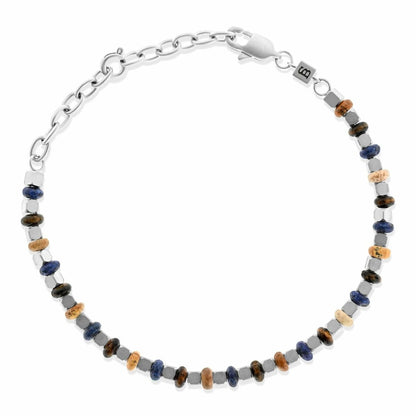 Vertex Stones Bracelet Azure Terra Adjustable - STEEL & BARNETT
