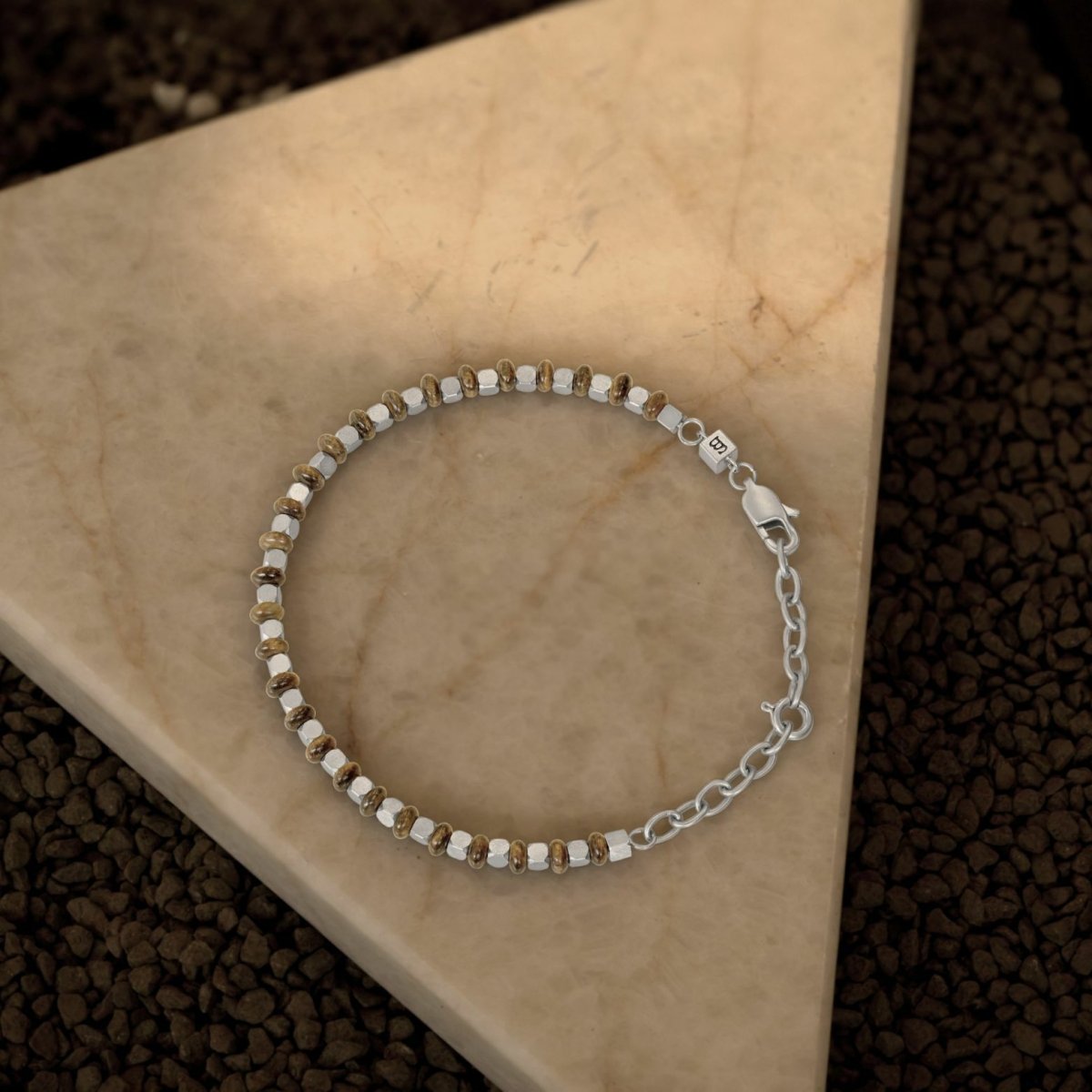 Vertex Stones Bracelet Bronzite Adjustable - STEEL & BARNETT