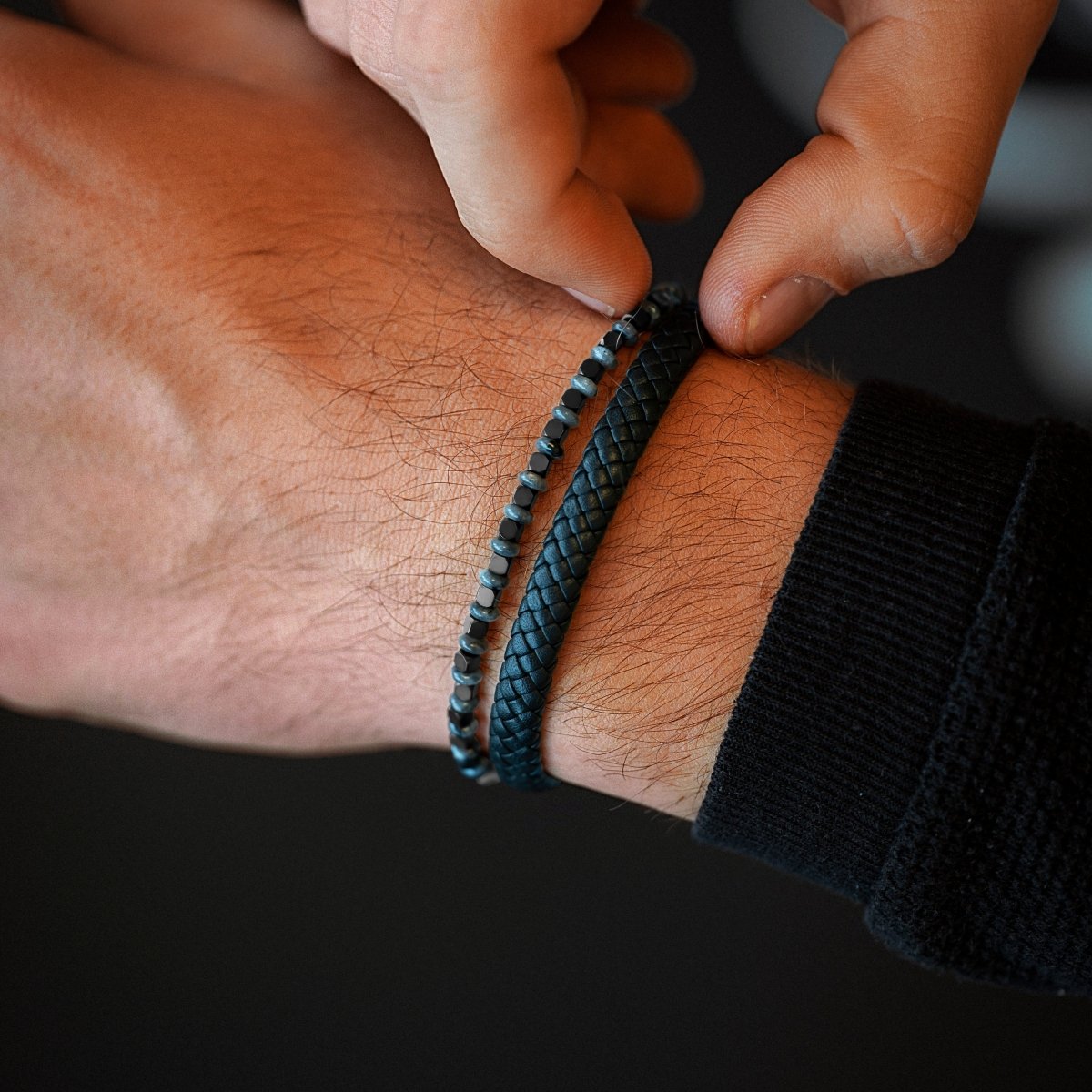 Vertex Stones Bracelet Labradorite Adjustable - STEEL & BARNETT
