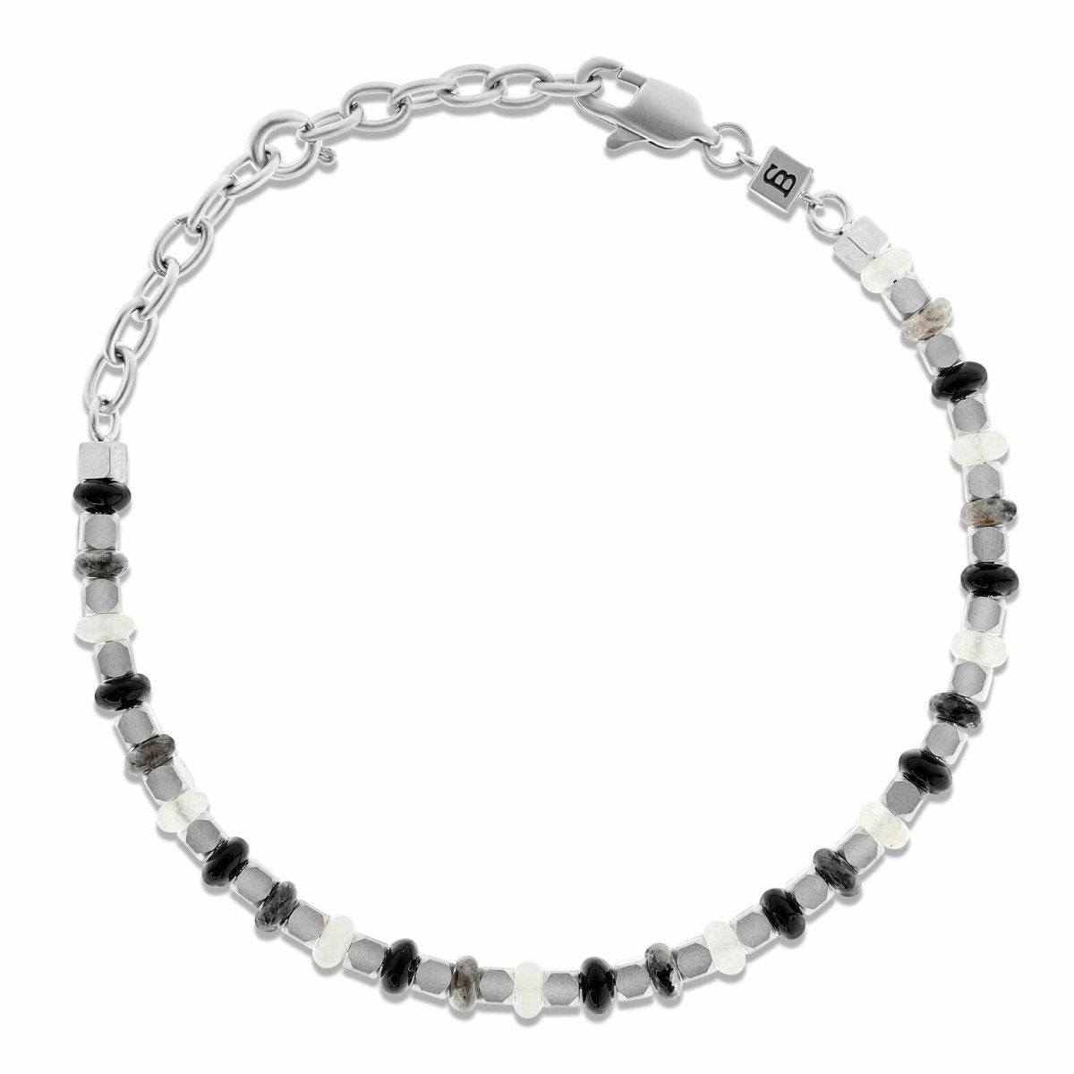 Vertex Stones Bracelet Umbra Adjustable - STEEL & BARNETT