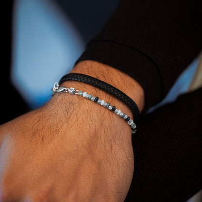 Vertex Stones Bracelet Umbra Adjustable - STEEL & BARNETT